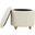 Mariabella Storage Ottoman In Ivory
