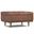 Mariah Vegan Faux Leather Coffee Table Storage Ottoman In Distressed Saddle Brown