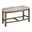 Marife Counter Height Dining Bench In Beige Linen Fabric and Rustic Gray Wood