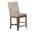 Marife Counter Height Dining Chairs Set of 2 In Beige Linen Fabric and Rustic Gray Wood