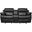 Marille Black Double Glider Reclining Loveseat with Center Console