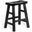 Marina Saddle Seat Counter Stool with Wood Seat Set of 2 In Black Sand