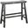 Marina Black Sand 30 Inch Bench With Wood Seat In Black