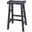 Marina Saddle Seat Barstool with Wood Seat Set of 2 In Black Sand