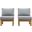 Marina Gray 2 Piece Outdoor Patio Teak Set EEI-1821-NAT-GRY-SET