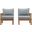 Marina 2 Piece Outdoor Patio Teak Set In Natural and Gray