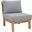Marina Gray Armless Outdoor Patio Teak Sofa EEI-1150-NAT-GRY-SET