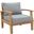 Marina Gray Outdoor Patio Teak Arm Chair
