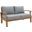Marina Gray Outdoor Patio Teak Loveseat