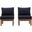 Marina Navy 2 Piece Outdoor Patio Teak Set EEI-1821-NAT-NAV-SET