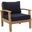Marina Navy Outdoor Patio Teak Arm Chair