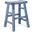 Marina Saddle Seat Counter Stool with Wood Seat Set of 2 In Ocean Blue