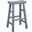 Marina Saddle Seat Barstool with Wood Seat Set of 2 In Ocean Blue