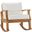 Marina Outdoor Patio Teak Rocking Chair In Natural and White