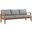 Marina Outdoor Patio Teak Sofa In Natural and Gray