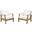Marina White 2 Piece Outdoor Patio Teak Set EEI-1819-NAT-WHI-SET