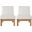 Marina White 2 Piece Outdoor Patio Teak Set EEI-1821-NAT-WHI-SET