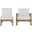Marina 2-Piece Outdoor Patio Teak Set In Natural White