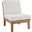 Marina White Armless Outdoor Patio Teak Sofa EEI-1150-NAT-WHI-SET