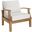 Marina Outdoor Patio Teak Armchair In Natural White