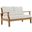 Marina White Outdoor Patio Teak Loveseat