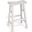 Marina Saddle Seat Barstool with Wood Seat Set of 2 In White Sand