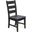 Marina Ladderback Chair with Turnbuckle and Wood Seat Set of 2 In Black Sand