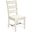 Marina Ladderback Chair with Turnbuckle and Wood Seat Set of 2 In White Sand
