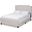 Marion Modern Transitional Beige Fabric Upholstered Button Tufted Queen Size Panel Bed