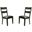 Mariposa Black Ladderback Upholstered Side Chair Set of 2