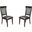 Mariposa Black Slat Back Upholstered Side Chair Set of 2