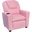 Marisa 23 Inch PU Leather Kids Recliner Chair with Cupholder In Pink