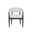 Marita Dining Armchair In Black and Louis Cream