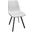 Markley Leather Dining Chair In Light Grey
