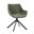 Markley Modern Leather Dining Swival Arm Chair In Green