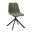Markley Modern Leather Swivel Dining Chair with Metal Legs In Green