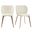 Markus Side Chair Set of 2 In Beige and Antique Bronze