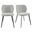 Markus Side Chair Set of 2 In Light Gray and Black