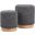 Marla Nesting Ottoman Set In Black