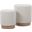 Marla Nesting Ottoman Set In Cream/Natural