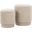Marla Upholstered Ottoman Set of 2 In Beige