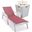 Marlin Outdoor Patio Chaise Lounge Chair With Arms and Square Fire Pit Side Table In Burgundy/White