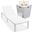 Marlin Outdoor Patio Chaise Lounge Chair With Square Fire Pit Side Table In White