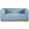 Marlon Velvet Loveseat In Sky Blue
