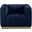 Marlon Velvet Chair In Navy
