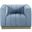 Marlon Velvet Chair In Sky Blue