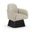 Marlowe Linen Textured Fabric Upholstered Swivel Accent Chair In Beige