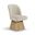 Marlowe Linen Textured Fabric Upholstered Swivel Dining Side Chair In Beige