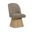 Marlowe Linen Textured Fabric Upholstered Swivel Dining Side Chair In Brown