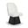 Marlowe Linen Textured Fabric Upholstered Swivel Dining Side Chair In Cream